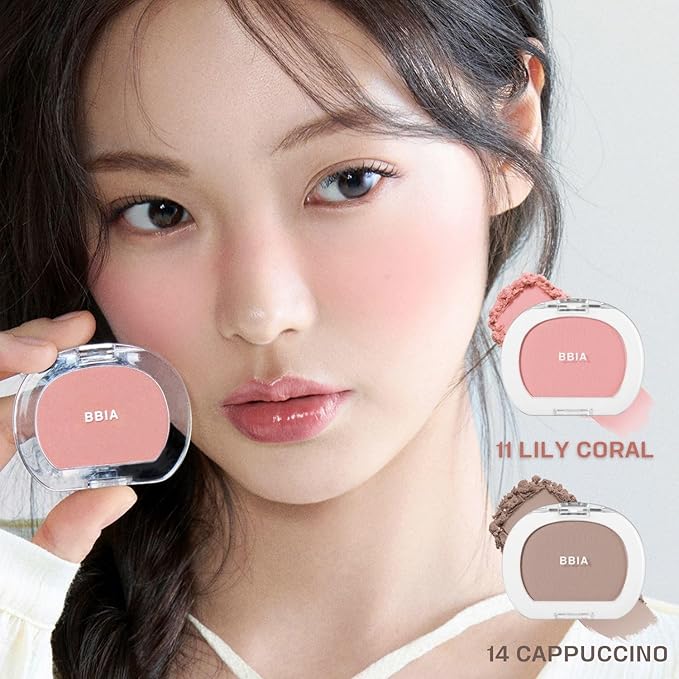 BBIA Last Blush NEW 15 Colors - Cheek Blush Shaping Shading Contour & Highlight Long-Lasting Matte Finish Natural Shades Buildable & Blendable Daily Korean Face Makeup (14 CAPPUCCINO, Pack of 1)