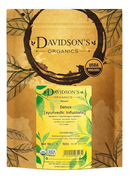 Davidson's Organics, Ayurvedic Infusions, Detox, Loose Leaf Tea, 16-Ounce Bag