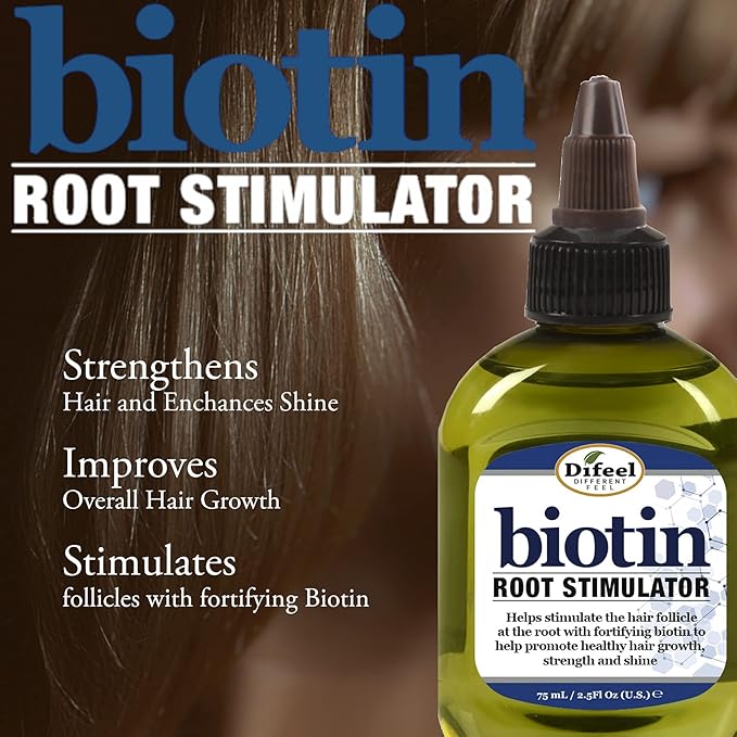 Difeel Biotin 3-PC Hair Growth Treatment Powerpack - Includes 12oz Hair Mask, 6oz Leave in Conditioning Spray & 2.5oz Root Stimulator