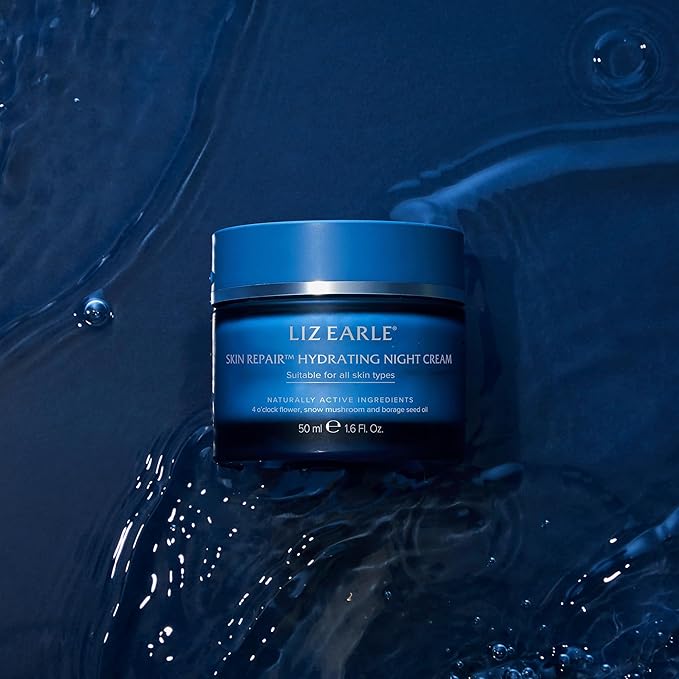 Liz Earle Skin Repair Hydrating Night Cream - Deeply Replenishing Face Moisturizer to Help Reduce Signs of Fatigue and Boost Hydration - Enriched with Plant-Based Hyaluronic Acid & Niacinamide (50 ml)