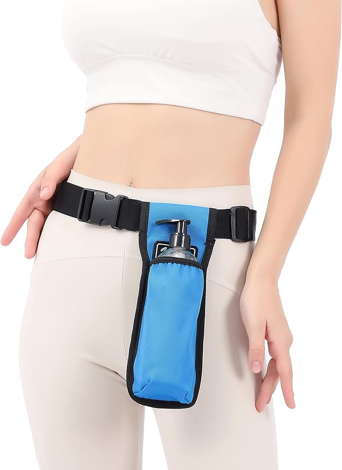 Massage Bottle Bag Massage Therapist Holster Massage Lotion Holster Massage Oil Holster（YR-1KD-Blue）