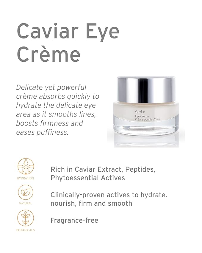 Kerstin Florian Caviar Eye Crème | Anti-Aging Treatment for Puffiness & Dark Circles | 0.5 fl oz