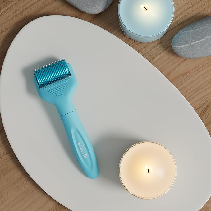 Derma Roller - Microneedle Roller with Replaceable Head for Men and Women - Derma Roller for Scalp and Body - Titanium Dermaroller (1200 Needles)