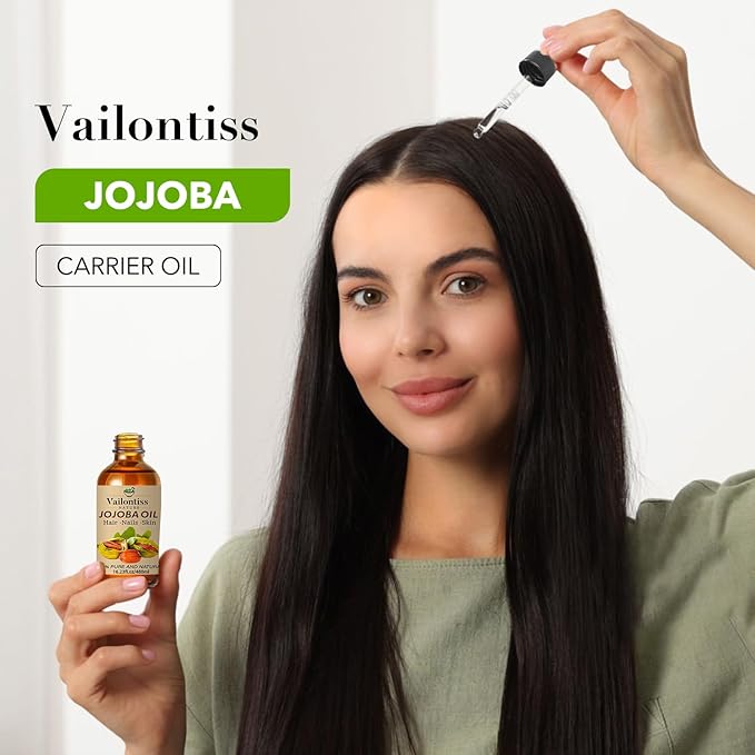 Jojoba Oil Organic – Natural Body Oil and Massage Oil, Body Spray for All Skin, Hair, and Nails, Cold Pressed & Hexane Free(Jojoba Oil, 16 Fl Oz)