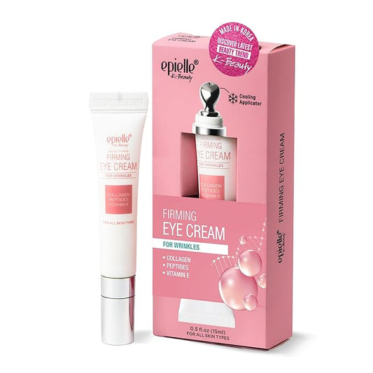 Epielle Firming Eye Cream | Anti-Aging Serum for Sagging Skin and Wrinkles | Cooling Applicator for Refreshing Application | Korean Skincare