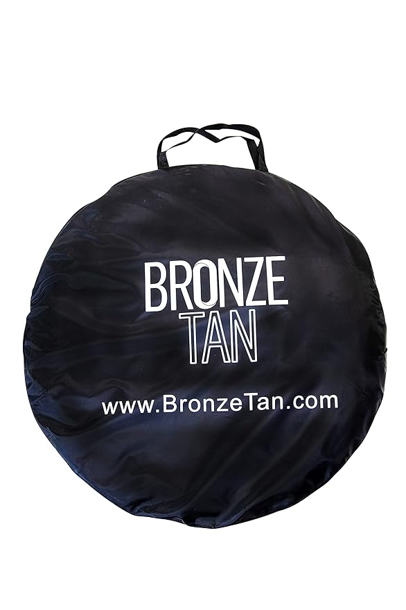 Bronze Tan Spray Tan Tent Pop Up for Spray Tan Professional - Waterproof Spray Tan Booth with FREE Portable Spray Tent Carrying Case - Self Tanning Booth - Black