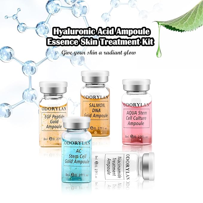 BB Facial Glow Starter Kit Hydration Serum Skincare Mix 0.27 oz Hydration Ampulle und Essence Foundation 10 vialsFacial Serum Skin Therapy Kit