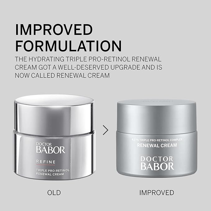 BABOR DOCTOR Renewal Cream | Regenerating anti-aging and anti-pigmentation face cream with pro-retinol complex | For radiant, rejuvenated skin | Refines the complexion | Vegan | 50ml