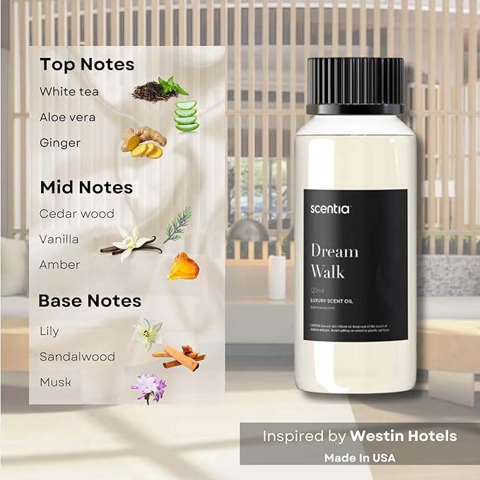 My Way Hotel Diffuser Oil | Aromatherapy Fragrances Inspired by 5-Star Hotels | Luxurious Scents Gift Set-5x20ml Bottles Set-The 1 Hotel Miami Beach, W Hotel, The Ritz Carlton, The Westin, Edition