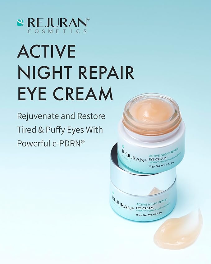 REJURAN® Advanced Active Night Repair Eye Cream, c-PDRN® - Anti-Aging, Firming, Moisturizing Eye Cream, Clinically Developed (0.52 oz)