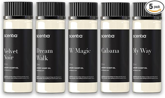 My Way Hotel Diffuser Oil | Aromatherapy Fragrances Inspired by 5-Star Hotels | Luxurious Scents Gift Set-5x20ml Bottles Set-The 1 Hotel Miami Beach, W Hotel, The Ritz Carlton, The Westin, Edition