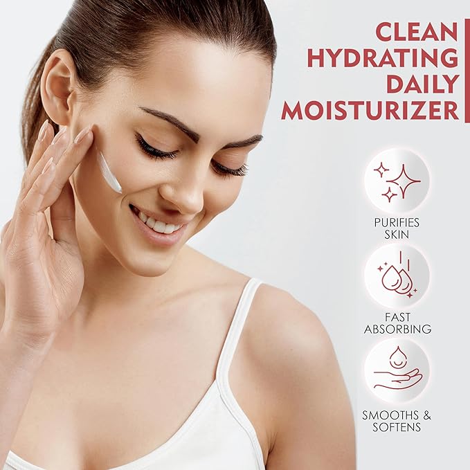 Hydrating Vegan Moisturizer with Vitamin E, Gotu Kola, and Pineapple – Age-Defying Face Cream for All Skin Types – Classic Moisturizer (16 oz)