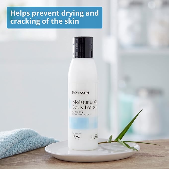 McKesson Moisturizing Body Lotion with Vitamins A, D, E, Summer Rain Scent, 4 oz, 1 Count