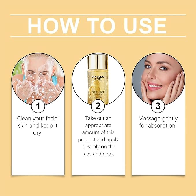 Ginseng Essence Anti Wrinkle Essence, Ginseng Essence Water-100% Wild Ginseng From Himalayas, Anti-Aging Hydrating Serum Water for All Skin Types (2PCS)