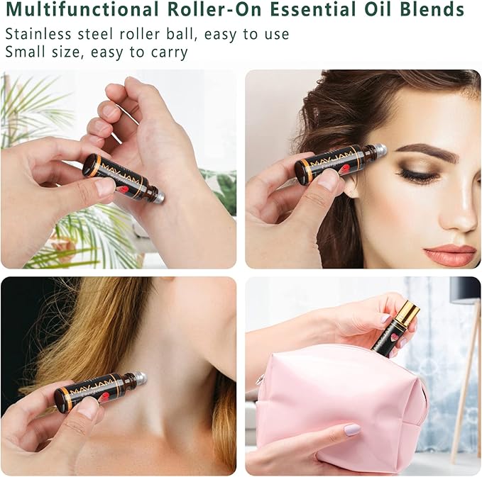 Top 28 Essential Oil Set for Diffuser Massage, 24x5ml Essential Oil Singles, 4x10ml Essential Oil Blends for Home Office Yoga