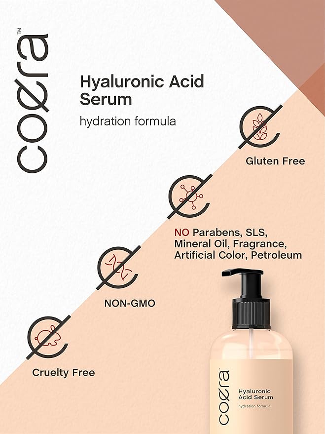 Coera Hyaluronic Acid Serum for Face | 8 oz | Moisturizing Oil for Skin, Hair & Nails | Paraben & SLS Free