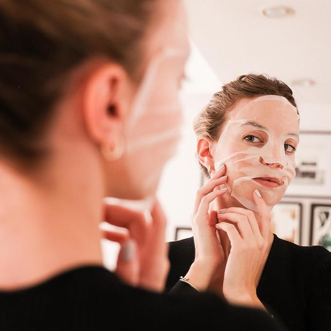 Joanna Vargas Eden Face Masks for Women - Hydrating Sheet Mask with CoQ10 & Hyaluronic Acid - Instant Lift Face Mask Sheet for Fine Lines & Wrinkles - Firming Facial Mask for All Skin Types - 5 Sheets