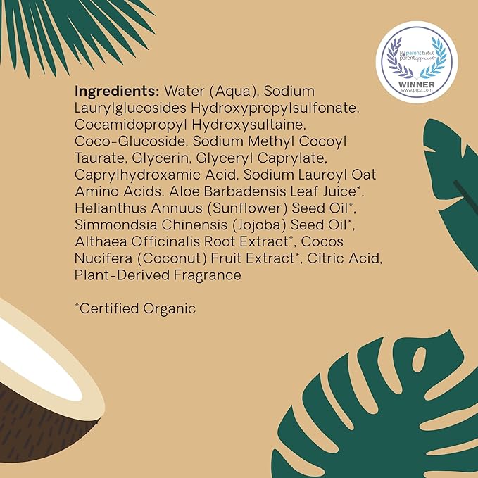 Hello Bello Kids Shampoo and Body Wash, Gentle Hypoallergenic Formula, Vegan and Cruelty-Free, Creamy Coconut Scented, 10 fl oz