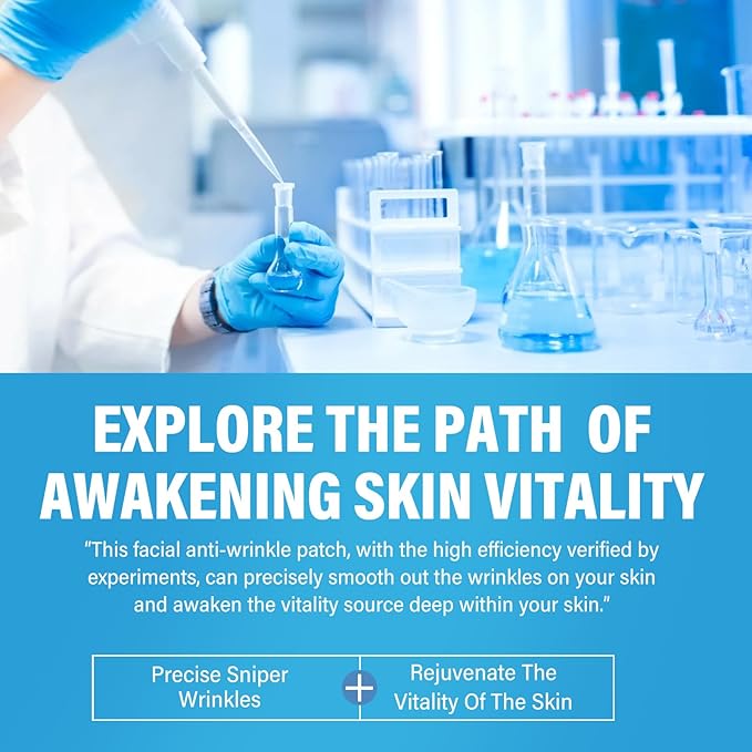 Anti Wrinkle Patches, Effective Wrinkle Patches for Face & Forehead, Facial Lines Stickers Overnight, Reduce Eyes & Face Fine, Smooth Fine Lines, Comfortable and Breathable