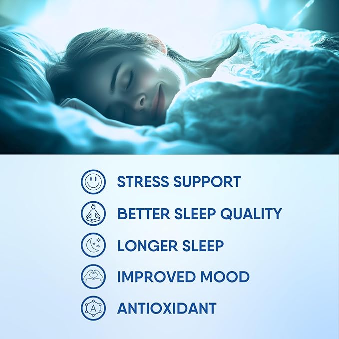 Sleep Aid Tea for Bedtime with Calming Lemon Balm, Relaxation Lavender, Linden Flowers, Chamomile, California Poppy, Passion Flowers, Verbena, Natural Herbal Organic Wellness Tea for Relaxation and Stress Relief, Sleepytime