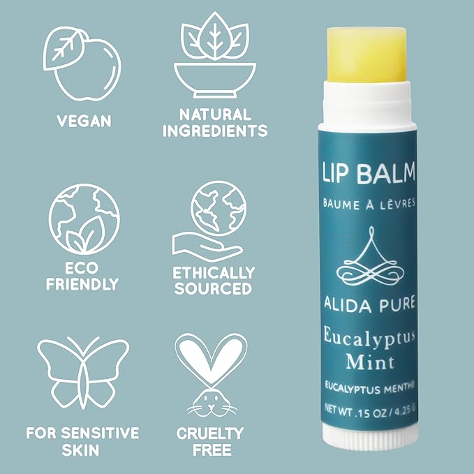 Eucalyptus Mint Lip Balm Collection, Vegan Lips,