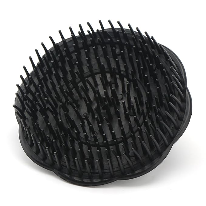 Segbeauty Mens Shampoo Brush, 4pcs Scalp Massage Brushes, Massage Hair Brush Floriated Shower Comb for Deep Cleaning Hair Men's Hand Brush Plastic Growth Beard Brush Pet Grooming Round Palm Brush