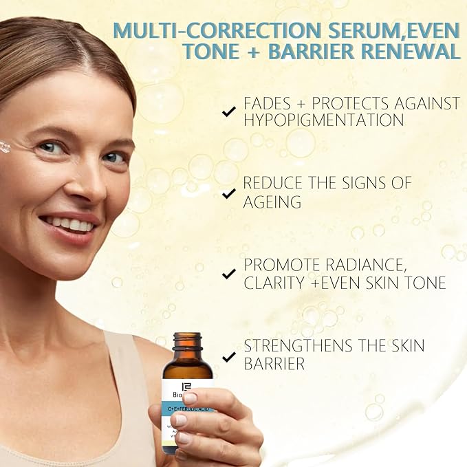 Vitamin CE Ferulic Acid Serum 20% Vitamin C Serum + Vitamin E & Hyaluronic Acid - Skin Moisturizer Face Dark Spot Corrector and Anti Aging 30ml / 1 fl.oz