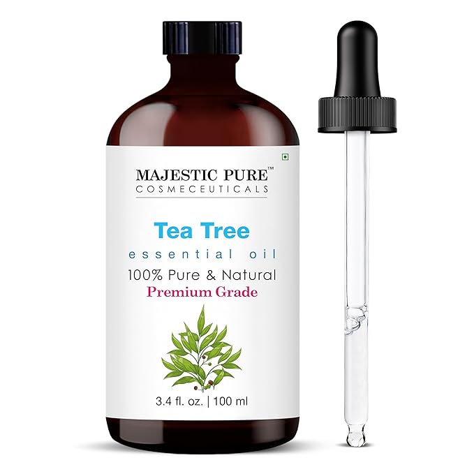 MAJESTIC PURE Tea Tree Essential Oil | 100% Pure and Natural | Premium Grade Essential Oils for Hair Care, Home Diffusers, Skin, Aromatherapy, Massage and Humidifiers | 3.4 Fl Oz