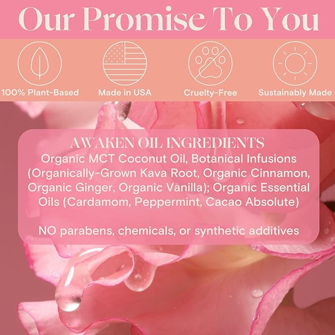 Passion Play Kit - Organic, All-Natural Travel Set Designed for Women - Awaken Oil & Massage Body Oil