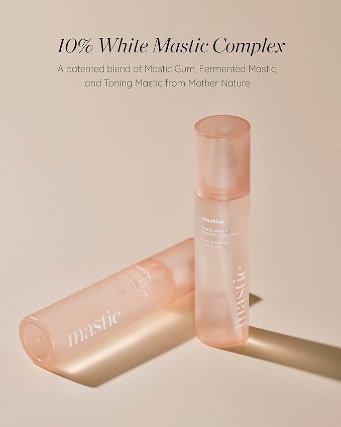 MASTINA White Mastic Body Mist (5.1fl oz) Soothes & Cools Body Spray Fermented Mastic Gum
