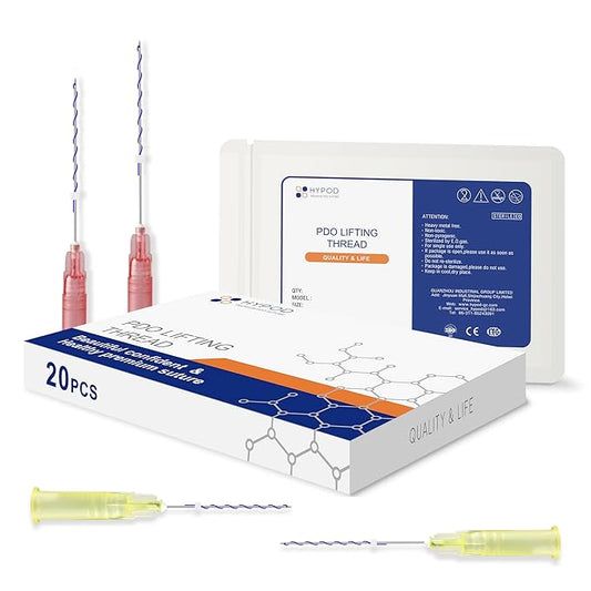 HYPOD Pdo Threads for Face Lift, Pdo Lifting Thread Whole Body Mono Screw Type, Pdo Thread Lift Mono Korea (20PCS-29G*38MM)