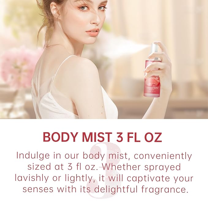 Bath Gift for Women and Girls, Japanese Cherry Blossom Spa Set With Natural Extracts, 3PCS Set - Shower Gel, Lotion, Mist, Personal Self Care Kit, Body Care Travel Set