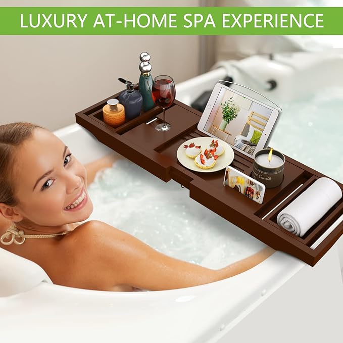 Bathtub caddy tray for tub,