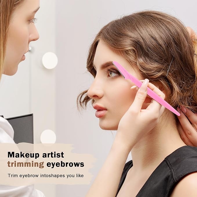 D 21 PCS Eyebrow Razor,Dermaplane Razor,Face Razors for Women and Men,Dermaplaning Tool for Face,3 Colors Facial Hair Shavers with Precision Cover,Facial Hair Remover for Women,Eyebrow Hair Trimmers