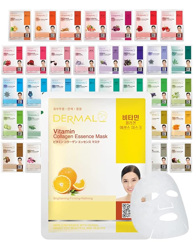 DERMAL 39 Combo Sheet Mask + Collagen Hydrogel Melting Jelly Gel Mask 4ea Bundle