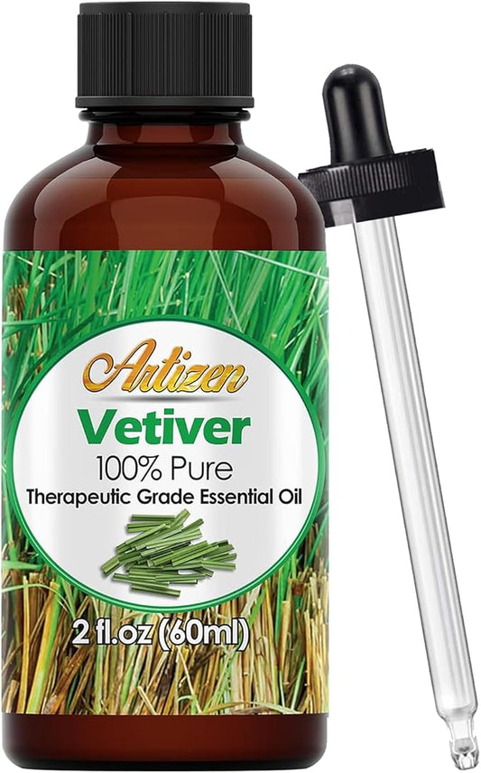 Artizen 2oz Oils - Vetiver Essential Oil - 2 Fluid Ounces