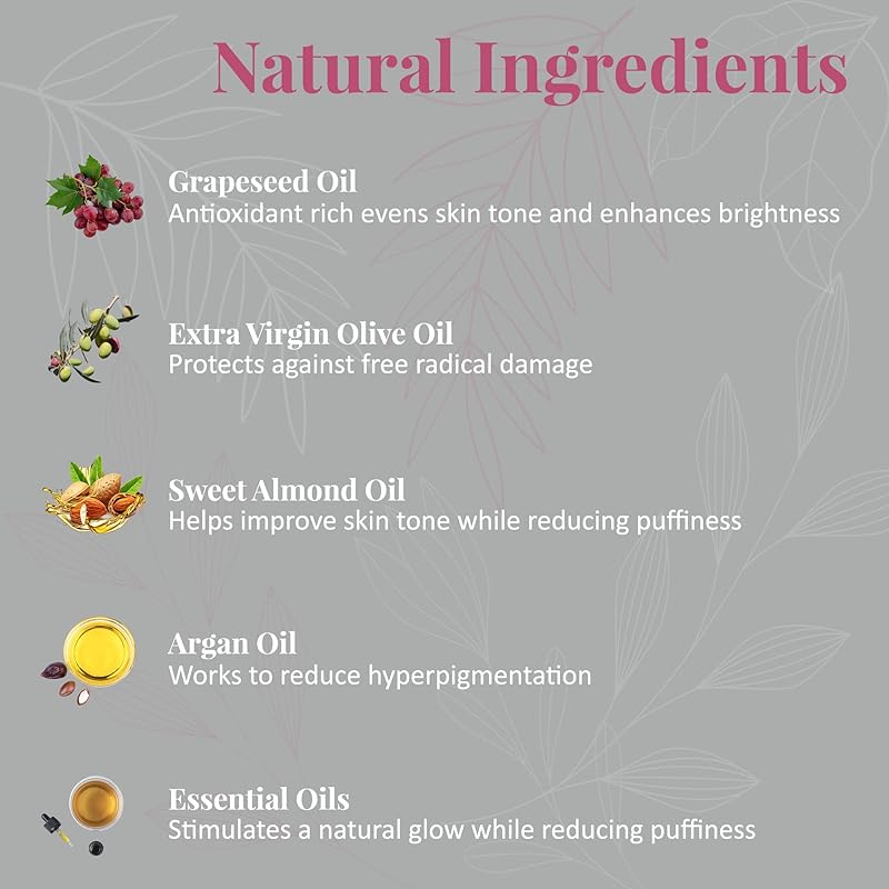 J&L Naturals | Face & Body Oil for Oily, Sensitive, Dry, Combination, Mature, & Dull Skin Types | With Jojoba Oil, Grapeseed Oil, Sunflower Oil, & More (1 Fl Oz (Pack of 5), Shine (normal, dull))