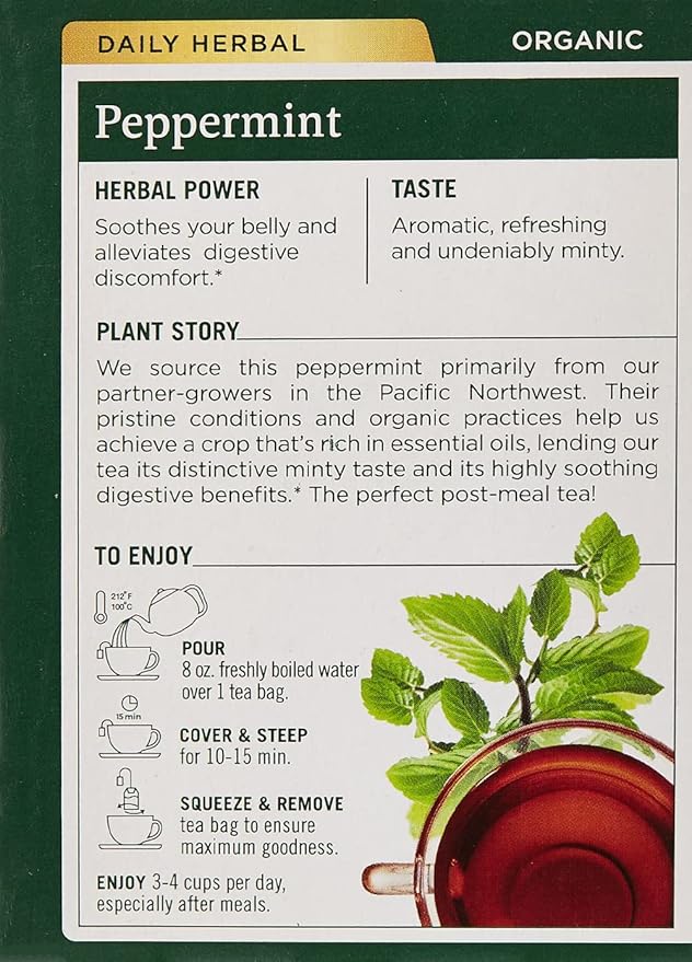 Traditional Medicinals Tea Peppermint Organic, 16 ct (Pack of 2)