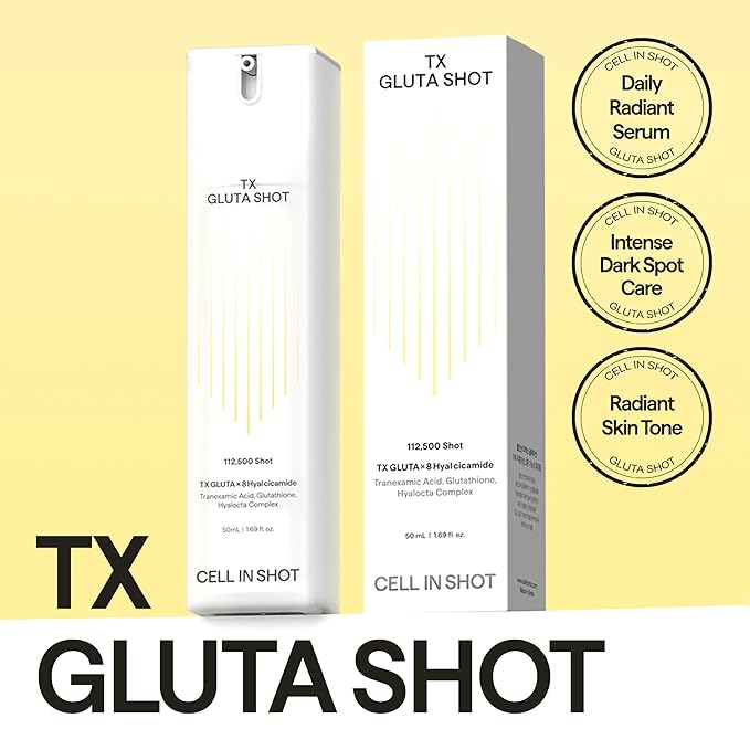 Tranex Gluta Shot Serum – Enhances Skin Clarity and Radiance for Glass Skin - Tranexamic Acid and Glutathione Facial Serum, 1.69 fl.oz. (50 ml)
