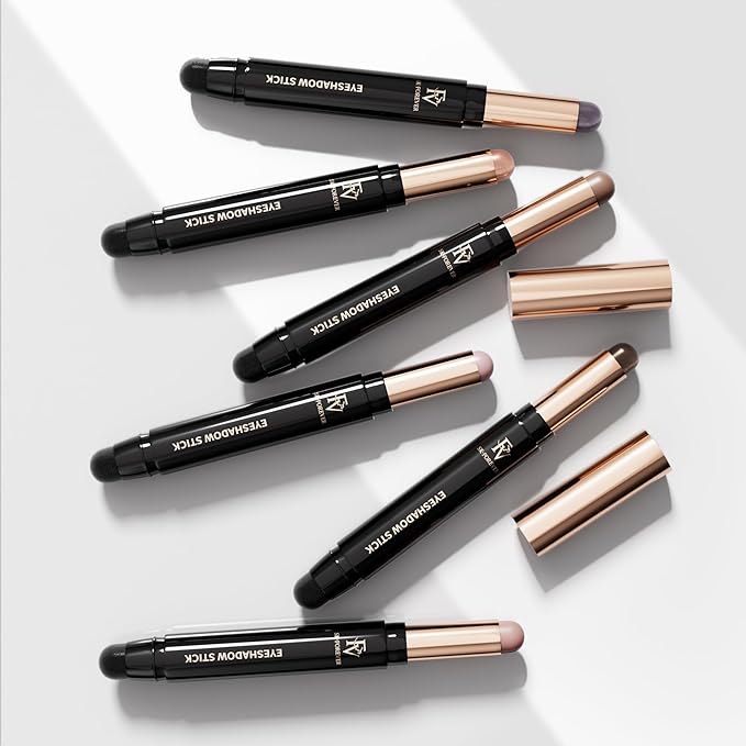 FV Cream Shimmer Eyeshadow Stick，Long Lasting & Waterproof, Multi-Use & High Pigment Eyeshadow Makeup Stick, Champagne Shimmer