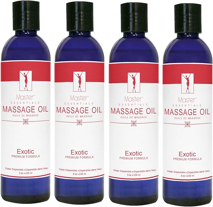 Master Massage SpaMaster Essentials Exotic Massage Oil, 8 oz. Pack of 4