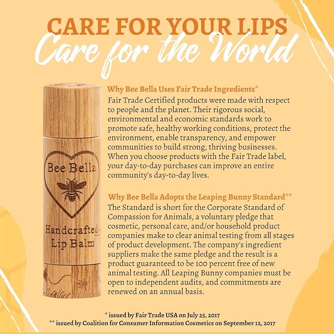 Bee Bella Lip Balm, Peppermint, 3 Organic