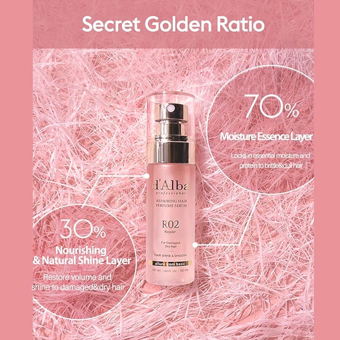 d'alba Piedmont Italian White Truffle Professional Repairing Hair Perfume Serum Fragrance (1.69 fl oz)