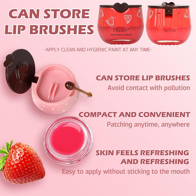 6 PCS Bee Lip Balm Honey Pot, Fruity Lip Sleeping Mask,Hydrating Prevention Dry and Cracked Lip Scrubs Exfoliator Lip Care,Moisturizing Lip Mask Overnight Reduces Lip Lines
