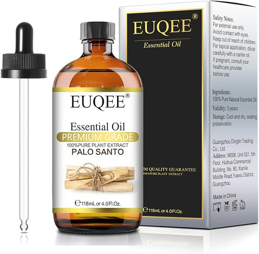Palo Santo Essential Oil 118mL Pure Palo Santo Oil Premium Essential Oil with Glass Dropper for Diffuser, Soap Candle Making - 4Fl. Oz