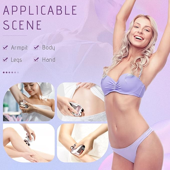 Electric Razors for Women, 5 in 1 Electric Shaver for Women, Cordless Painless Hair Remover for Legs Bikini Face