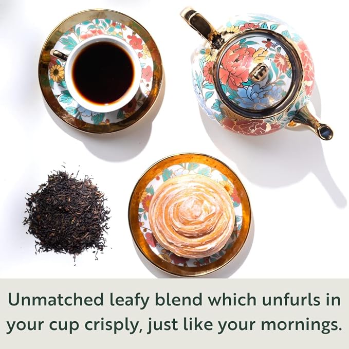 Luxmi Estates - Tale of Two Estates - Organic English Breakfast Tea 90 Tea Bags (15 ct x 6 Pack) | Made with Organic Darjeeling & Assam Tea from India | Smooth, Flavorful, Robust and Caffeinated