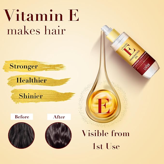 Livon Hair Serum for Men & Women | Frizz free & shinier hair | Sulphate & Paraben free| All Hair Types | Lightweight & Non Greasy | Vitamin E Serum Oil | Enriched with Argan & Almond Oil | 3.3 Fl.oz