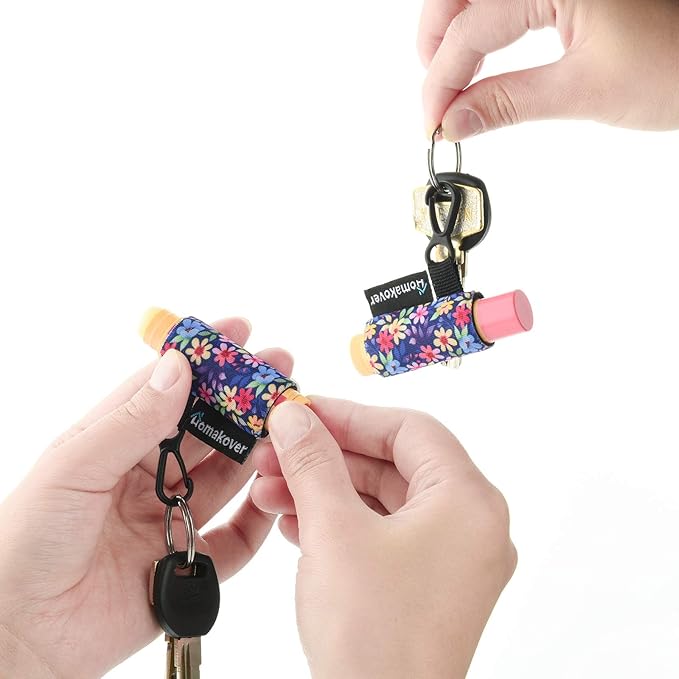 6 Pack Compact Clip-On Chapstick Holder Balm