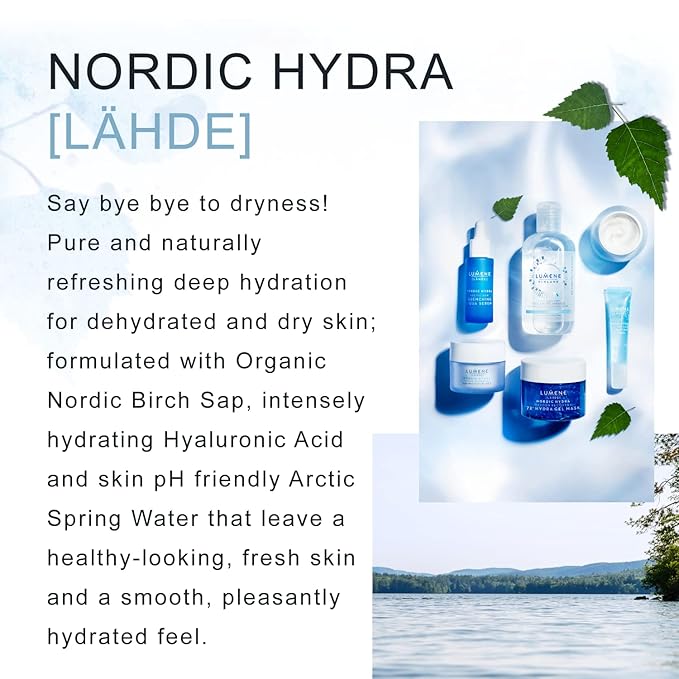 Lumene Nordic Hydra Moisturizing Prebiotic Oil-Cocktail - Nurturing Bi-Phase Face Oil for Dehydrated Skin & Skin Barrier Repair - Essential Nordic Mix & Hydrating Oil for Dry Skin (30ml)